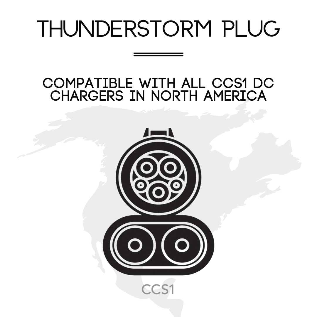 CCS1 Charger To NACS Vehicle | DC | Compatible with Tesla Vehicles & NACS vehicles | The Thunderstorm Plug
